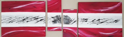 2017
Acryl - Quadrichon
50 x 160 x 2 cm
Verkauft Fernweh II