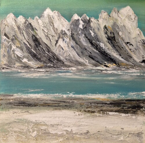 Öl auf Holzkeilrahmen mit Leinwand bespannt, 40x40 cm
400 ,-- € oder als Mietpreis monatlich 40,-- € Lagazoui