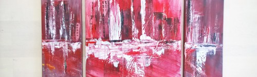 Acryl Triptychon
70 x 90 x 2 cm
Preis: 390 Euro oder als Miete 39 € monatlich Marina Bay