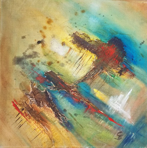 Mischtechnik
30 x 30 x 2 cm
Preis: 150 Euro oder als Miete monatlich 15,-- € Duque I