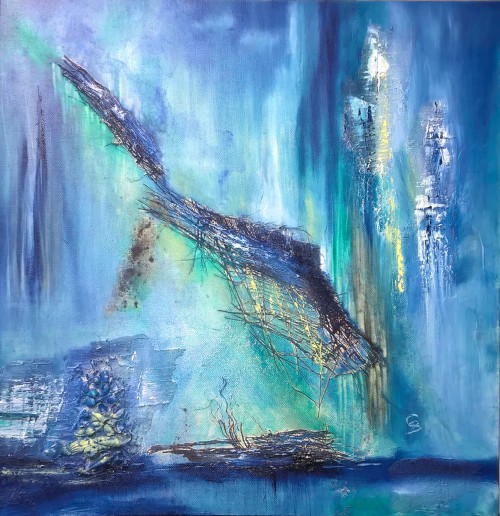 Ölmalerei
50 x 50 x 4 cm
Preis: 380 Euro oder als Mietpreis 38,--€ monatlich Expressione del mar