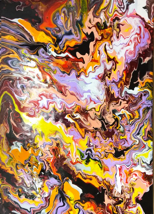 2018
70x50x2 cm auf Holzkeilrahmen
Acryl - Gießtechnik / Acrylic Pouring
400 € oder als Miete 40 € monatlich ohne Titel