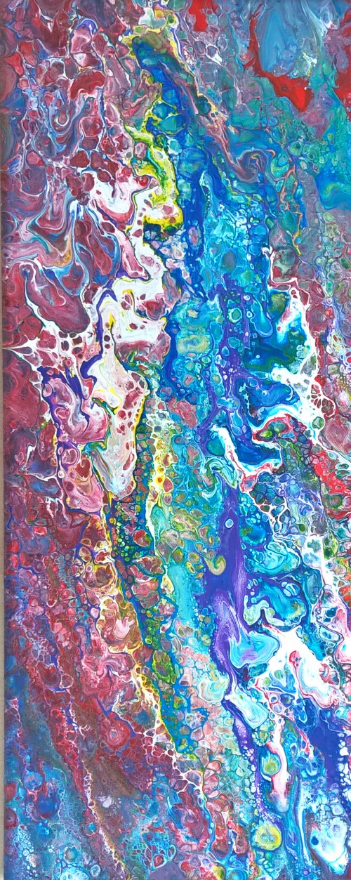 2018
Acryl-Gießtechnik / Acrylic Pouring
20x50x2 cm
150,-- € o. T.