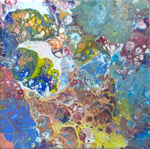 2018
Acryl-Gießtechnik / Acrylic Pouring
40x40x2 cm
290,-- € o. T.