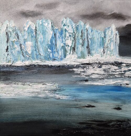 40 x 40 cm
300 ,-- € oder als Mietpreis monatlich 30,-- € Perito Moreno II